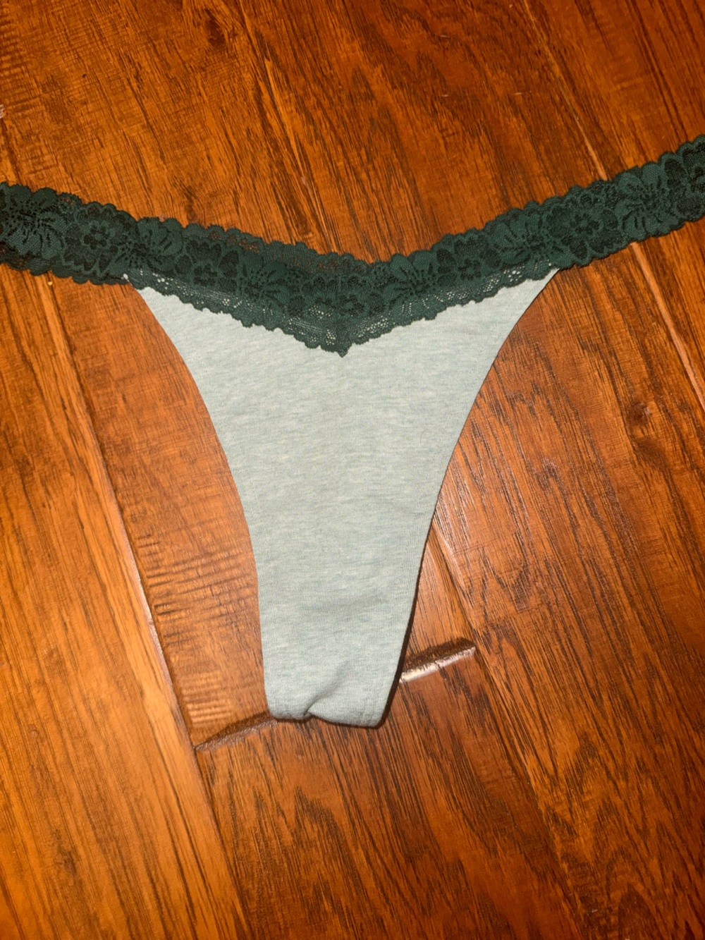 NWTGreen Lace Trim Thong Panty